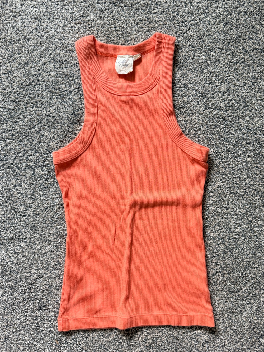 White Crow Coral Ribbed Tank Size Small